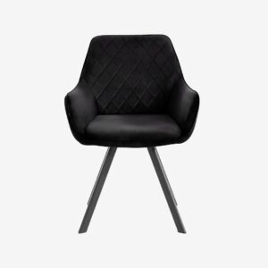 Loft24 – Matstol med armstöd Olga – Svart – Karmstolar – Från Homeroom