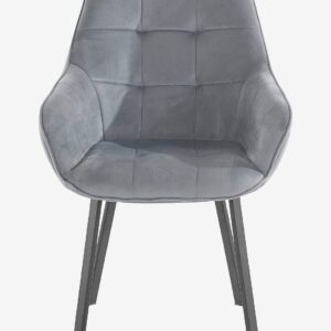 Loft24 – Matstol med armstöd POPPY, 2-pack – Grå – Karmstolar – Från Homeroom