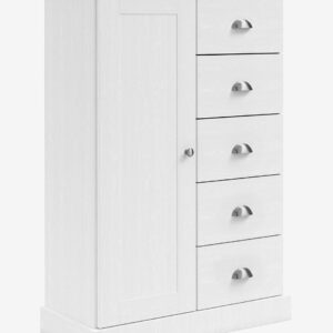 Loft24 – Motala byrå med 1 dörr 5 lådor – Vit – Skåp – Från Homeroom