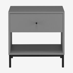 Loft24 – Nattduksbord Celine 1 låda – Grå – Sängbord – Från Homeroom