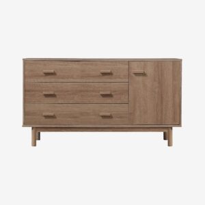 Loft24 – Sideboard 1 dörr 3 lådor Melanie – Brun – Byråar – Från Homeroom