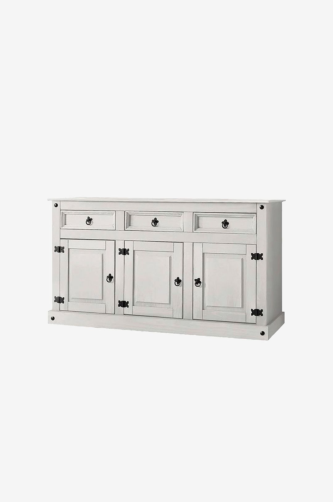 Loft24 - Skänk Mexico 3 dörrar/3 lådor - Vit - Skänkar & sideboards - Från Homeroom