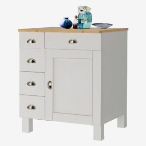 Loft24 – Skänk Toscana 1 dörr/5 lådor – Vit – Skänkar & sideboards – Från Homeroom