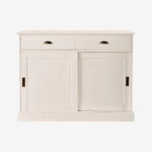 Loft24 – Skänk med 2 dörrar 2 lådor Harry – Vit – Byråar – Från Homeroom