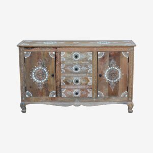 Loft24 – Skänk med 2 dörrar och 4 lådor Sharma – Brun – Skänkar & sideboards – Från Homeroom