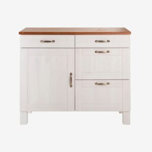 Loft24 – Skåp Alby 4 lådor /1 dörr – Vit – Skåp – Från Homeroom