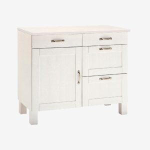 Loft24 – Skåp Alby 4 lådor /1 dörr – Vit – Skåp – Från Homeroom