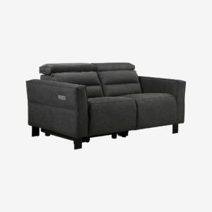 Loft24 – Soffa 2-sits 1 elektrisk recliner Carpari – Grå – 2-sits soffor – Från Homeroom