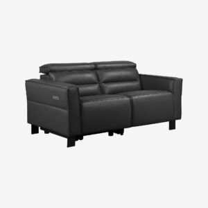 Loft24 – Soffa 2-sits 1 elektrisk recliner Carpari – Svart – 2-sits soffor – Från Homeroom