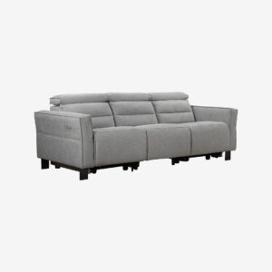 Loft24 – Soffa 3-sits 2 elektriska vilstolar Carpari – Grå – 3-sits soffor – Från Homeroom