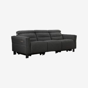 Loft24 – Soffa 3-sits 2 elektriska vilstolar Carpari – Grå – 3-sits soffor – Från Homeroom