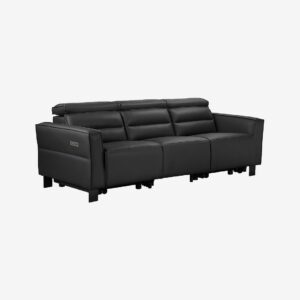 Loft24 – Soffa 3-sits 2 elektriska vilstolar Carpari – Svart – 3-sits soffor – Från Homeroom