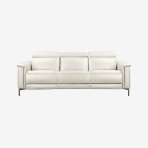 Loft24 – Soffa 3-sits soffa med 2 elektriska vilstolar Lund – Vit – 3-sits soffor – Från Homeroom