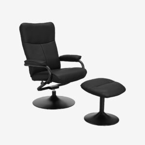 Loft24 – Vilstol med pall Istad – Svart – Fåtöljer – Från Homeroom