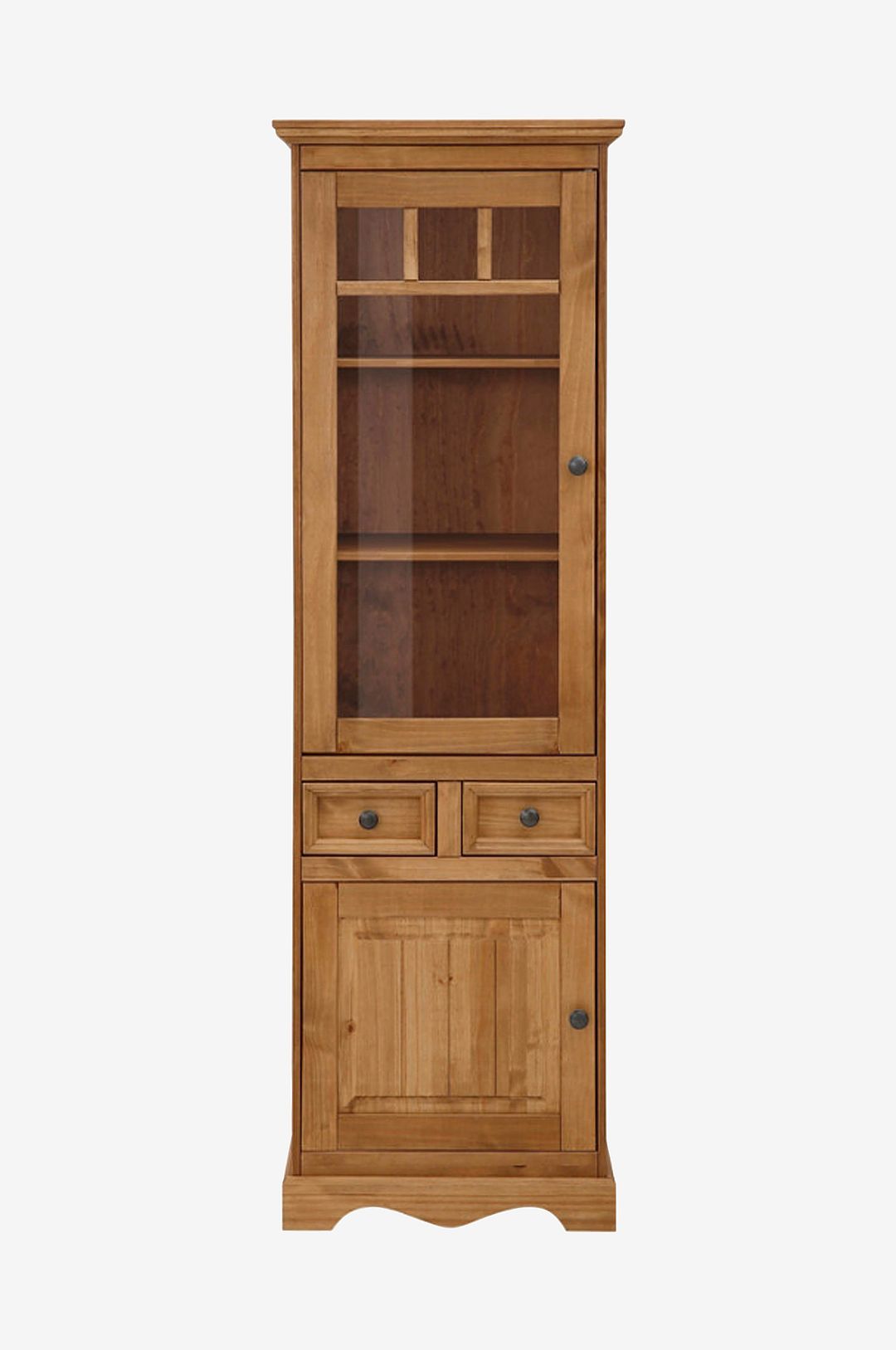 Loft24 - Vitrin Melissa 1 glasdörr/1 trädörr - Brun - Skåp - Från Homeroom