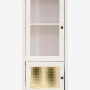 Loft24 – Vitrinskåp Linda Small 1 glasdörr/1 dörr – Vit – Skåp – Från Homeroom