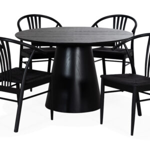 MANNE/YRSA Matgrupp 4 Stolar Svart