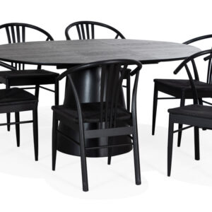 MANNE/YRSA Matgrupp 6 Stolar Svart