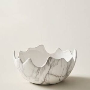 MARBLE skål ø 30 cm Vit/svart