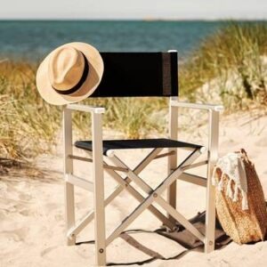 MARCELLA däckstol/regissörstol Svart