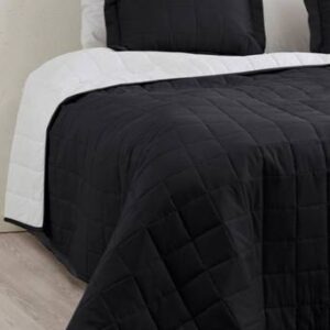 MATILDA överkast – enkelsäng 150×250 cm Svart/vit