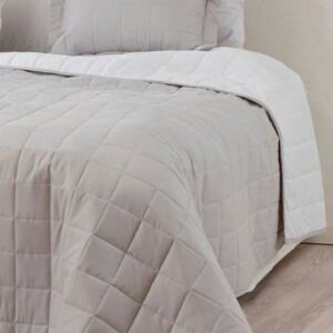 MATILDA överkast – enkelsäng 150×250 cm Vit/ljusgrå