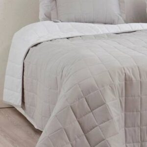 MATILDA överkast – enkelsäng 180×260 cm Vit/ljusgrå