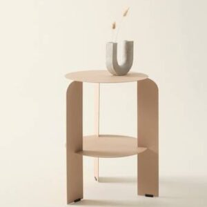 MAUREN sidobord ø 45,5 cm Beige