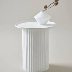 MEDINA sidobord ø 45,5 cm Vit