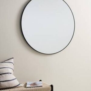 MEGHAN spegel ø 100 cm Svart