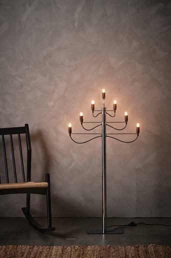 MILANO elljusstake – golv Krom