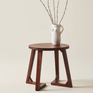 MILNA sidobord ø 50 cm Brun