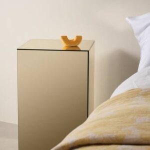 MIRRE sängbord Vänster/champagne spegelglas