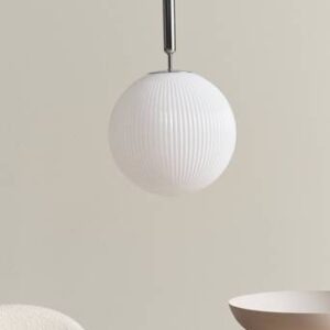 MOIRA taklampa Krom/vit