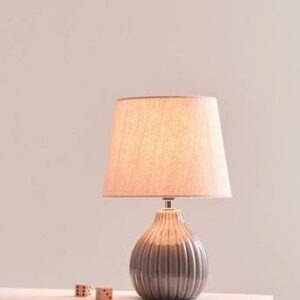 MONA bordslampa Mörkgrå/beige