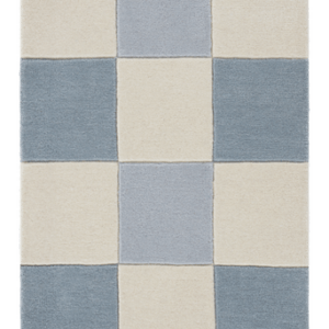 MONTRO dörrmatta i ull 60×90 cm Blå/naturvit