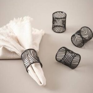 MOXIE servettring 4-pack Svart