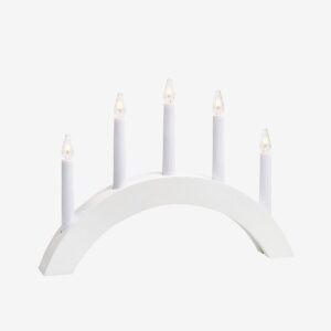 Markslöjd – ATLE Träljusstake 5 – Vit – Adventsljusstakar – Från Homeroom