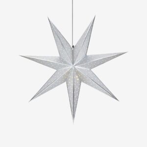Markslöjd – GLITTER Pendel Stjärna 45cm – Silver – Adventsstjärnor – Från Homeroom