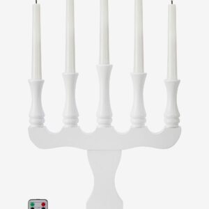 Markslöjd – Ljusstake Rydboholm 5L Batteridriven – Vit – Adventsljusstakar – Från Homeroom