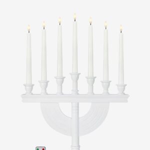 Markslöjd – Ljusstake Torpa 7L Batteridriven – Vit – Adventsljusstakar – Från Homeroom