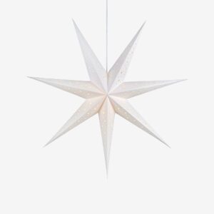 Markslöjd – SOLVALLA Häng. Papperstjärna slim 75 cm – Vit – Adventsstjärnor – Från Homeroom