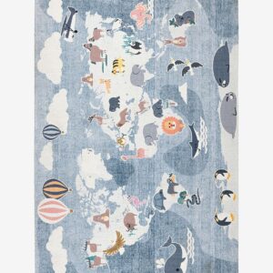 Mattbolaget – Matta Karta – Blå – Barnmattor – Från Homeroom