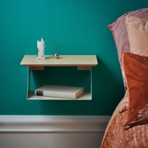 Maze Edgy Wood Vägghängt Sängbord 37.5x25x17,5 Valnöt