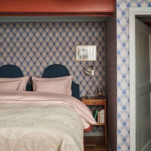 Mille Notti Powder EKO Örngott 50×90 Rosa / Mörkblå