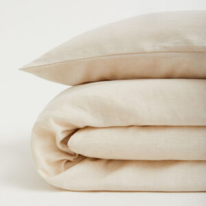 Movesgood Bambu Linne Påslakanset 150×210 Beige