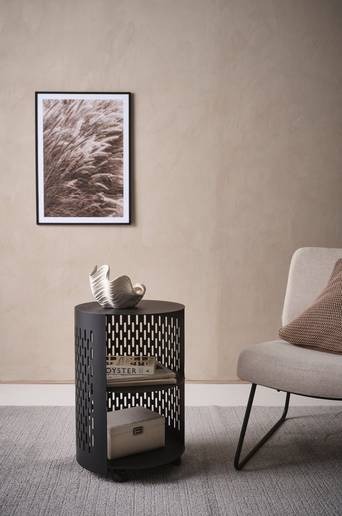 NÄS sidobord ø 40 cm Svart