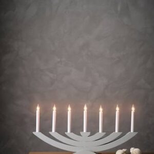 NAVIDA elljusstake Grå