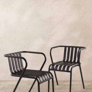 NERJA karmstol 2-pack Svart