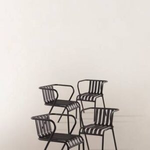 NERJA karmstol 4-pack Svart